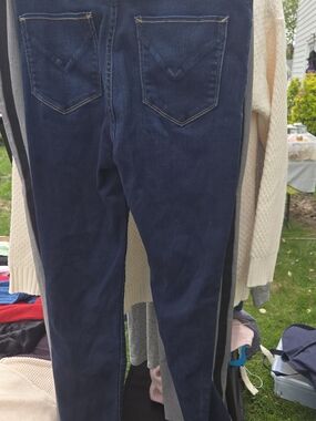Hudson Jeans Dark Indigo Blue Denim with Side Stripe